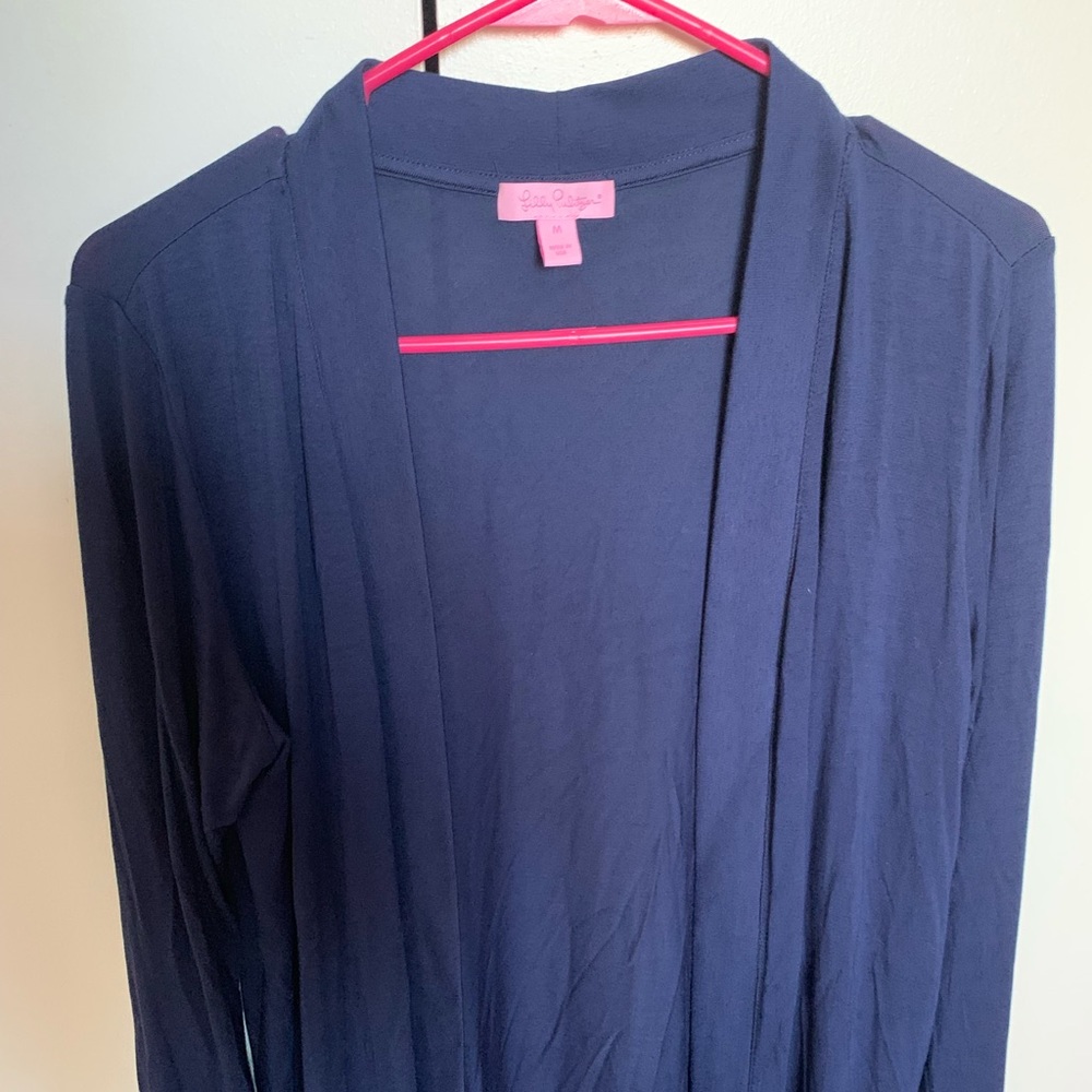 Lily Pulitzer navy blue cardigan med